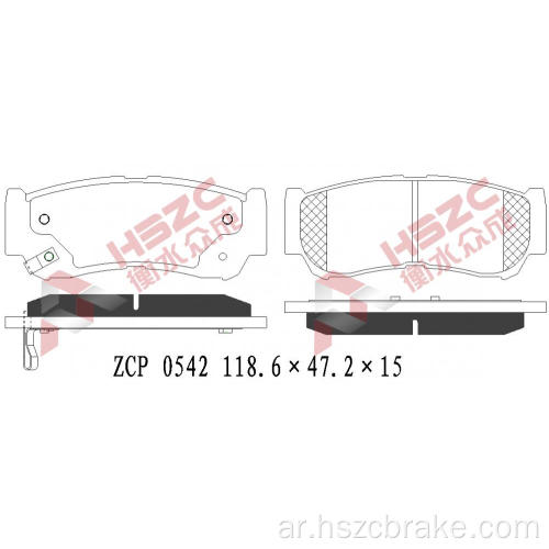 FMSI D1297 Ceramic Brake Pad for Hyundai